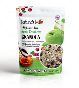 Gluten free – Apple Cranberry Granola – Nut Free 350g