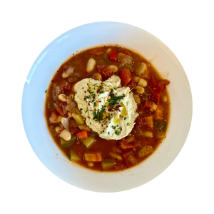 White Bean Veggie Stew w/ Vegan Feta