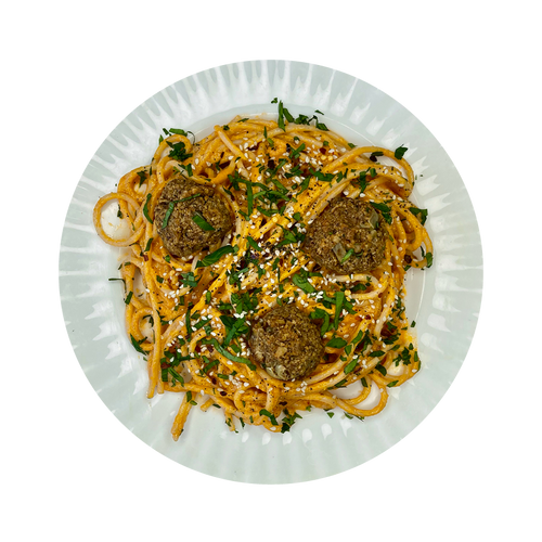 Turkey Zucchini Meatballs & Spaghetti (In Bundle)