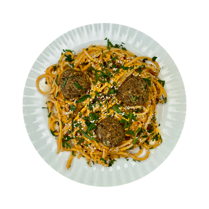 Turkey Zucchini Meatballs & Spaghetti